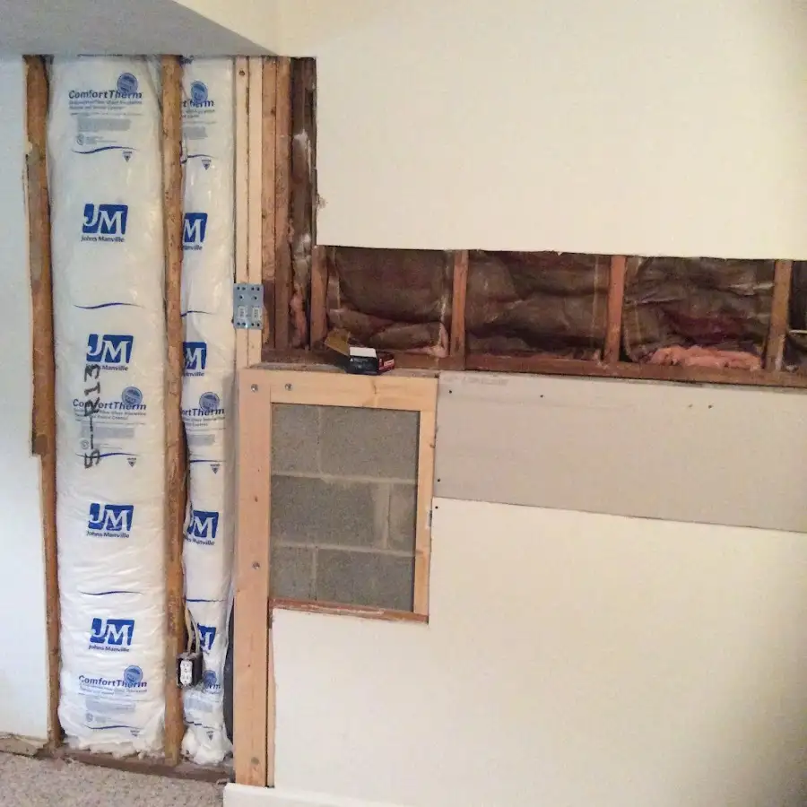 Wall insulation replacement during Contents Cleaning & Restoration in Abingdon